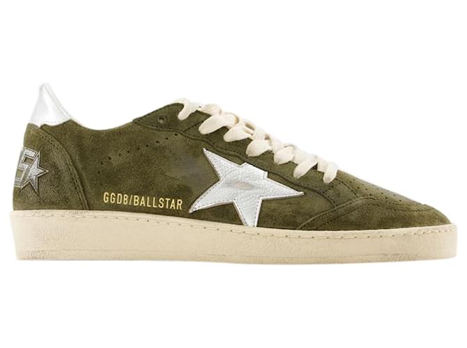 Ball Star Sneakers - Golden Goose Deluxe Brand - Leather - Khaki Green Pony-style calfskin  ref.1209011